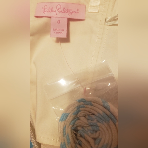Lilly Pulitzer Strapless Blue and Cream Dress - Picture 4 of 5